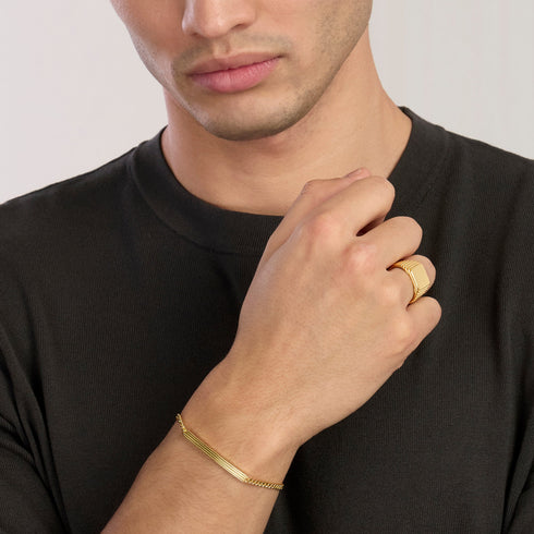 Bracciale Mabina 534154 Uomo Argento Placcato Oro Piastra | Gioielli Tosti