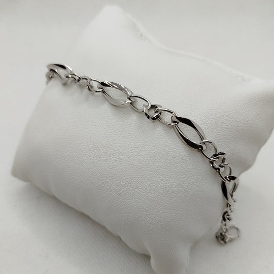 Bracciale oro 18k bianco donna maglia larga 20 cm 3.80 gr | Gioiellitosti.it — Product detail view