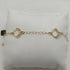 Bracciale oro 18k ciondolo diamantato bicolore 19 cm 3.0 gr | Gioielli Tosti