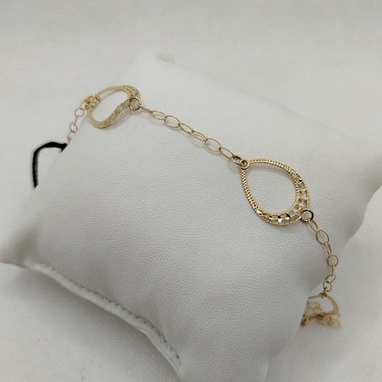 Bracciale oro 18k maglia con ciondoli 20 cm 3.50 gr | Gioiellitosti.it — Product detail view
