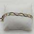 Bracciale oro 18k maglia ovale lucida bicolore 21 cm 4.80 gr | Gioielli Tosti