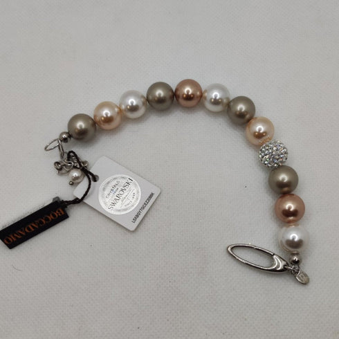 Bracciale perle naturali e cristalli Swarovski Boccadamo BR405CH | Gioiellitosti.it