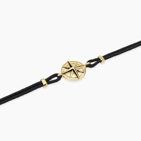 Bracciale uomo Mabina 534142 Argento 925 Nylon Rosa dei Venti | Gioielli Tosti
