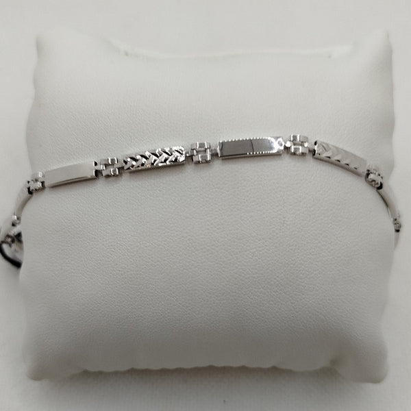 Bracciale uomo Oro 18k bianco semirigido 21 cm 4.90 gr | Gioiellitosti.it