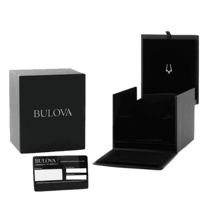 Packaging originale Bulova Dress 96A184 ultra slim brown leather