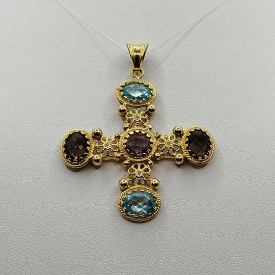 Ciondolo con Ametista e Topazi Oro 18k 8.70 gr | Gioiellitosti.it — Product detail view