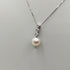 Ciondolo con perla e diamanti con collana oro 18k | Gioiellitosti.it