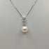 Ciondolo con perla e diamanti con collana oro 18k | Gioiellitosti.it
