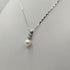 Ciondolo con perla oro bianco e diamanti con collana | Gioiellitosti.it