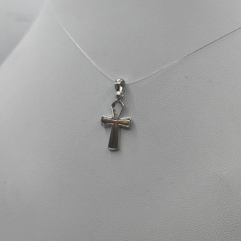 Ciondolo Croce Ankh Oro 18 kt Bianco 2.00 gr | Gioielli Tosti
