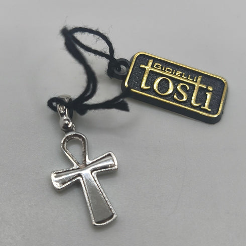 Ciondolo Croce Ankh Oro 18 kt Bianco 2.00 gr | Gioielli Tosti