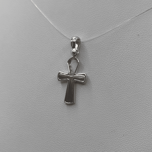 Ciondolo Croce Ankh Oro 18 kt Bianco 2.00 gr | Gioielli Tosti