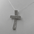 Ciondolo Croce oro 18 kt bianco e pavé di Zirconi 5.50 gr | Gioielli Tosti
