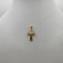 Ciondolo Croce oro 18 kt Bicolore con Diamante 2.90 gr | Gioielli Tosti