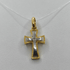 Ciondolo Croce oro 18 kt Bicolore con Diamante 2.90 gr | Gioielli Tosti