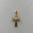 Ciondolo Croce oro 18 kt Bicolore con Diamante 2.90 gr | Gioielli Tosti