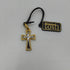 Ciondolo Croce oro 18 kt Bicolore con Diamante 2.90 gr | Gioielli Tosti