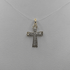 Ciondolo Croce oro 18 kt bicolore con Zirconi 1.40 gr | Gioielli Tosti