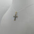 Ciondolo Croce oro 18 kt bicolore con Zirconi 1.40 gr | Gioielli Tosti