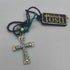 Ciondolo Croce oro 18 kt bicolore con Zirconi 1.40 gr | Gioielli Tosti