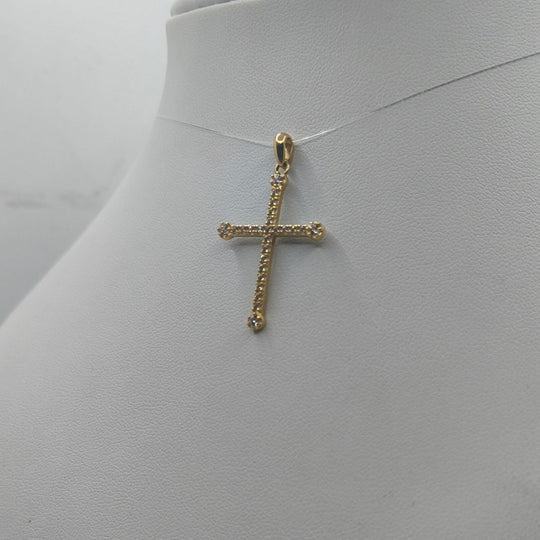 Ciondolo Croce oro 18 kt con Zirconi 2.00 gr | Gioielli Tosti — Product detail view