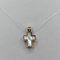 Ciondolo Croce Oro 18 kt Madreperla e Cristalli 2.0 gr | Gioielli Tosti