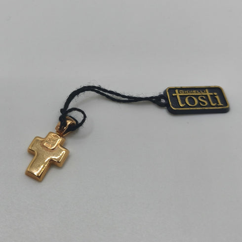 Ciondolo Croce Oro 18 kt Madreperla e Cristalli 2.0 gr | Gioielli Tosti