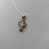 Ciondolo Croce Oro 18 kt Madreperla e Cristalli 2.0 gr | Gioielli Tosti