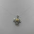 Ciondolo Croce Oro 18k Bianco e Giallo Piccolo 1,10 gr | Gioielli Tosti