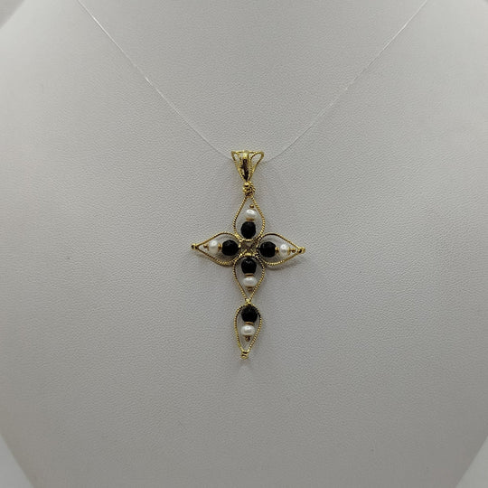 Ciondolo Onice Nero e Oro 18K 2,70 gr | Gioiellitosti.it — Vista dettaglio prodotto originale