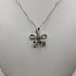Ciondolo Smeraldi e Diamanti e collana oro 18k bianco | Gioiellitosti.it