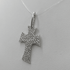 Ciondolo Tao Croce Oro 18k Bianco con Zirconi 4,00 gr | Gioielli Tosti