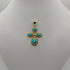Ciondolo Turchese e Oro Giallo 18k 5.10 gr | Gioiellitosti.it