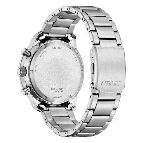 Citizen Aviator Crono Eco Drive CA4500 - 91E Acciaio Panda | Gioiellitosti.it