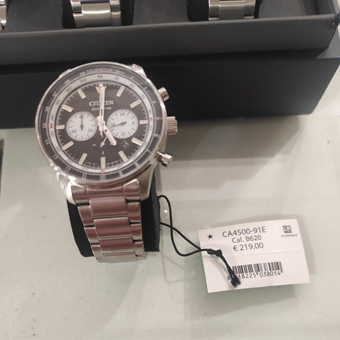 Citizen Aviator Crono Eco Drive CA4500 - 91E Acciaio Panda | Gioiellitosti.it