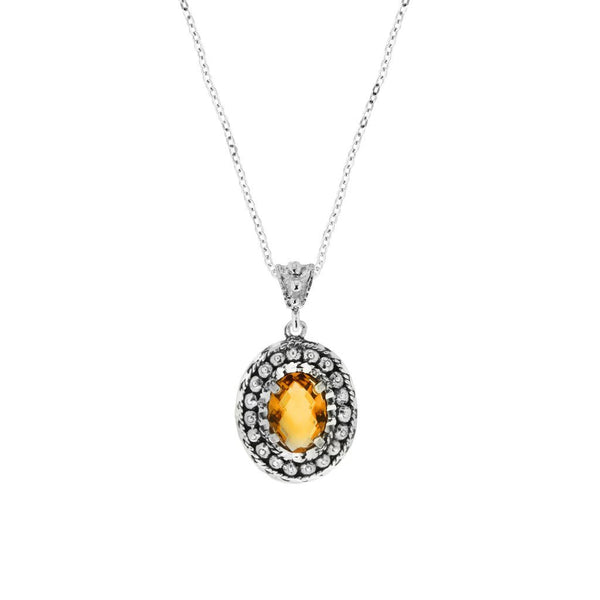 Collana Argento 925 Cristallo Giallo Michele Affidato CL-GEA-00280 | Gioielli Tosti