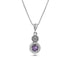 Collana Argento 925 Maschera Zircone Viola Michele Affidato CL-PH-000008 | Gioielli Tosti