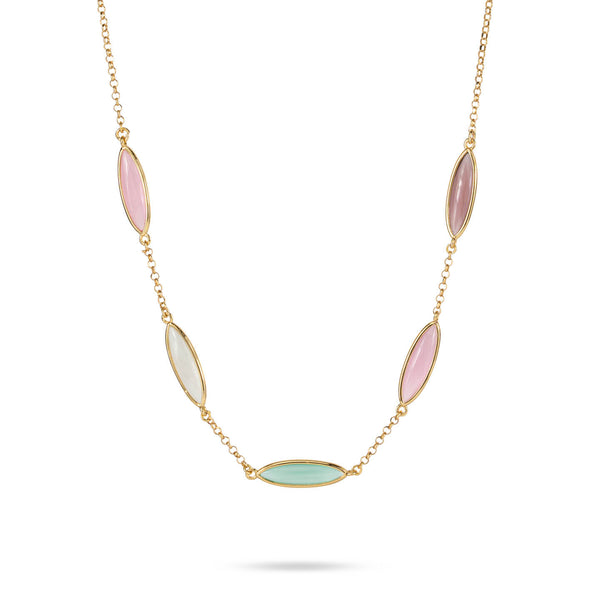 Collana Boccadamo XGR764D Placcata Oro Cristalli Multicolor | Gioielli Tosti