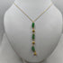Collana con pendente oro pietre avventurina 45 cm 3.8 gr | Gioiellitosti.it