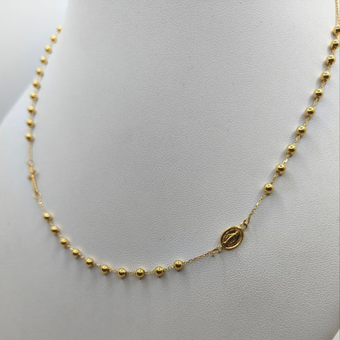 Collana Girocollo Rosario oro giallo 18 kt 45 cm 3 g | Gioiellitosti.it