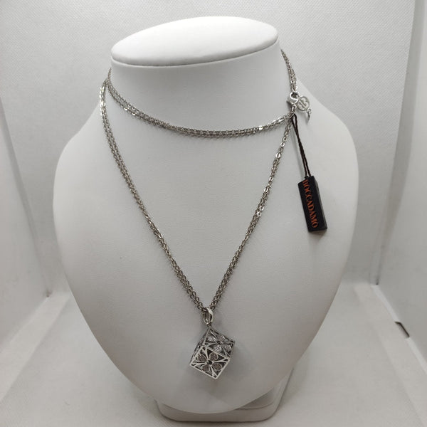 Collana lunga doppia con ciondolo cubo Boccadamo XGR267 | Gioiellitosti.it