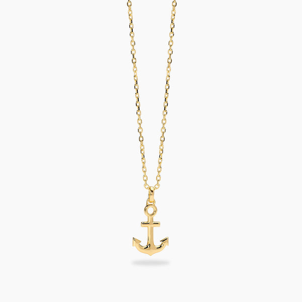 Collana Mabina 553871 Argento 925 Dorato con Ancora NAVY RULE | Gioielli Tosti