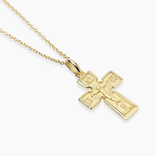 Collana Mabina 553881 Argento 925 Oro 18K Crocifisso CREDO Uomo | Gioielli Tosti — Product detail view