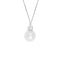 Collana punto luce oro bianco 18k Perla Naturale Diamanti | Gioiellitosti.it