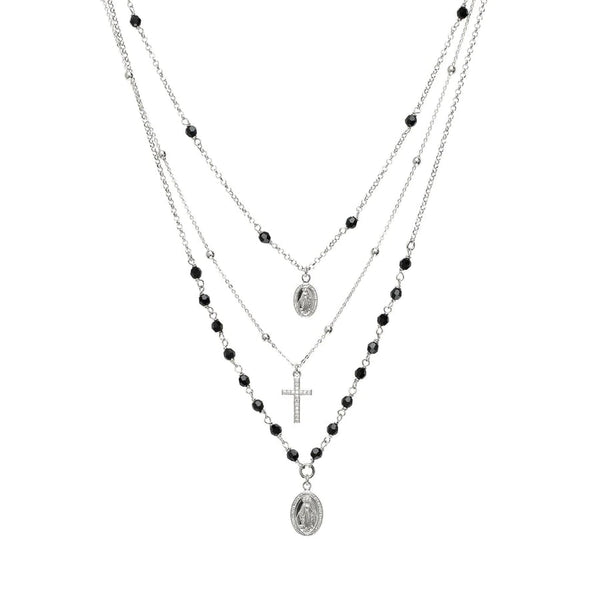 Collana Rosario 3 fili onice cristalli Swarovski Boccadamo XGR309 | Gioiellitosti.it