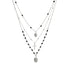 Collana Rosario 3 fili onice cristalli Swarovski Boccadamo XGR309 | Gioiellitosti.it