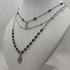 Collana Rosario 3 fili onice e cristalli Swarovski Boccadamo XGR309 | Gioiellitosti.it