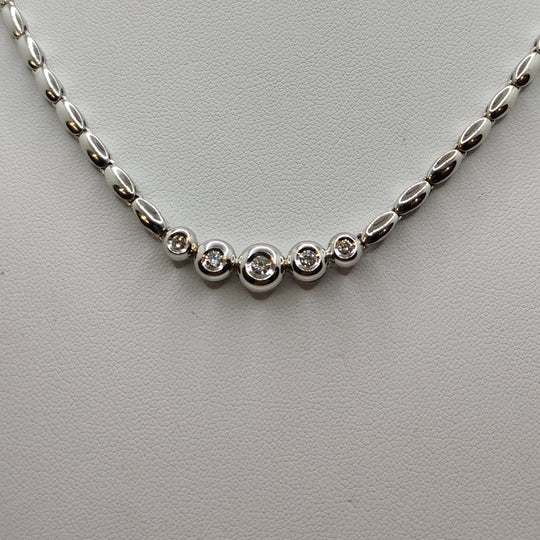 Collier oro bianco e diamanti | Gioiellitosti.it — Product detail view