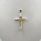 Croce Ciondolo con Perla Barocca e Oro 18k 5.50 gr | Gioiellitosti.it
