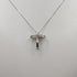 Croce con diamanti e Collana oro 18k bianco | Gioiellitosti.it